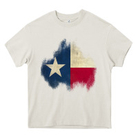Cream texas patch Heavy Core Tee - AdoDesignShop
