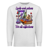Oatmeal Heather spells and potions for all afflictions Premium Sweatshirt - BundleAndBundleShop