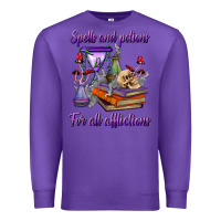 Purple spells and potions for all afflictions Premium Sweatshirt - BundleAndBundleShop