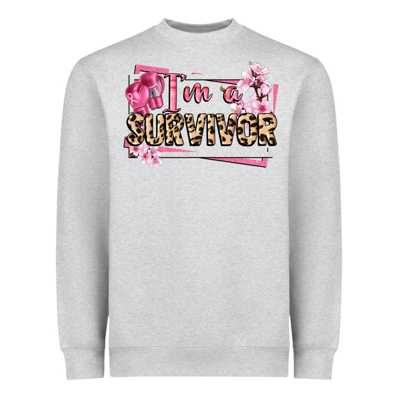 Im A Survivor Cancer Awareness Heavyweight Sweatshirt by CowGirlArtShop | Teevron