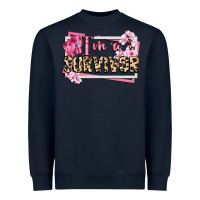 Navy im a survivor cancer awareness Heavyweight Sweatshirt - CowGirlArtShop