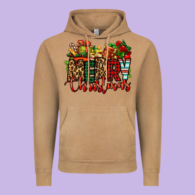 Merry Christmas Vintage Hoodie Designed By Jasminsmagicworld