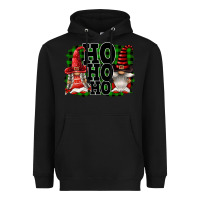 Black Ho Ho Ho Christmas Gnomes Heavyweight Hoodie - FaDigitalArtStudio