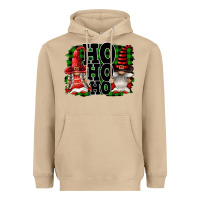 Mushroom Ho Ho Ho Christmas Gnomes Heavyweight Hoodie - FaDigitalArtStudio