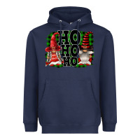 Navy Ho Ho Ho Christmas Gnomes Heavyweight Hoodie - FaDigitalArtStudio
