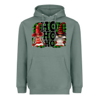 Sage Ho Ho Ho Christmas Gnomes Heavyweight Hoodie - FaDigitalArtStudio