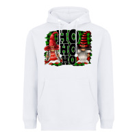 White Ho Ho Ho Christmas Gnomes Heavyweight Hoodie - FaDigitalArtStudio