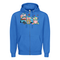 True Royal Easter gnomes truck Zipper Hoodie - OliviaCreatesArt