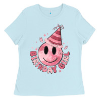 Baby Blue birthday girl Ladies Tee - MaliasSmallBusiness