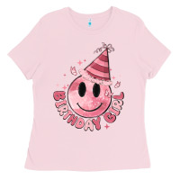 Bubblegum Pink birthday girl Ladies Tee - MaliasSmallBusiness