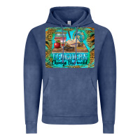 Vintage Denim teachers change the world mousepad Vintage Hoodie - BarkalooDesign