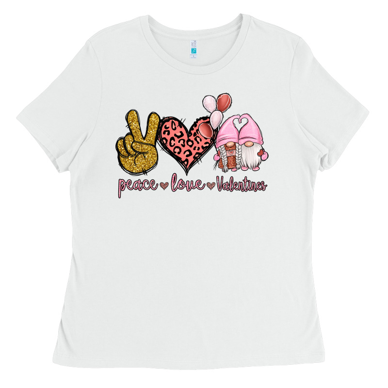 Peace Love Valentines Gnomes Ladies Tee by Jasminsmagicworld | Teevron