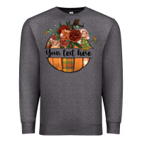 Charcoal Heather preview customize floral pumpkin Premium Sweatshirt - BundleAndBundleShop