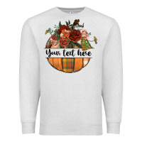 Oatmeal Heather preview customize floral pumpkin Premium Sweatshirt - BundleAndBundleShop
