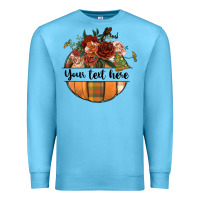 Ocean Blue preview customize floral pumpkin Premium Sweatshirt - BundleAndBundleShop
