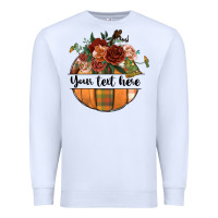 White preview customize floral pumpkin Premium Sweatshirt - BundleAndBundleShop