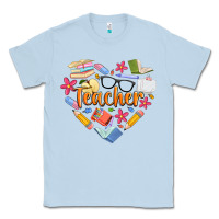 Dusty Blue teacher heart Classic Tee - Artiststas