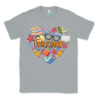 Heather Grey teacher heart Classic Tee - Artiststas