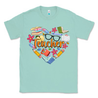 Seafoam teacher heart Classic Tee - Artiststas