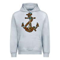 Heather Grey western anchor Urban Hoodie - RacoonDesign
