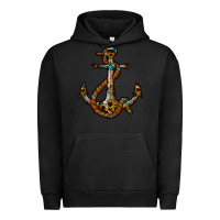 Pigment Black western anchor Urban Hoodie - RacoonDesign