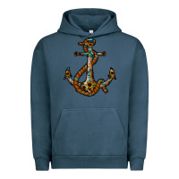 Pigment Midnight Navy western anchor Urban Hoodie - RacoonDesign