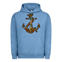 Pigment Pebble Blue western anchor Urban Hoodie - RacoonDesign