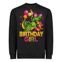 Black 3rd birthday girl t rex pink Heavyweight Sweatshirt - CowGirlArtShop