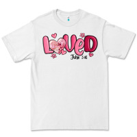 White valentine's day loved john 3 16 Premium Tee - MaliasSmallBusiness