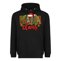 Black christmas nana claus Heavyweight Hoodie - FaDigitalArtStudio