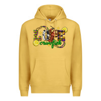 Antique Gold mardi gras love crawfish Premium Hoodie - FaDigitalArtStudio