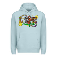 Blue Mist mardi gras love crawfish Premium Hoodie - FaDigitalArtStudio