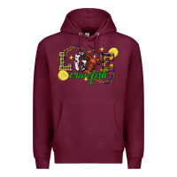 Burgundy mardi gras love crawfish Premium Hoodie - FaDigitalArtStudio