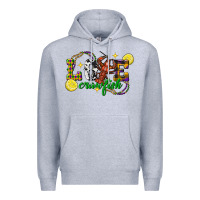 Heather Grey mardi gras love crawfish Premium Hoodie - FaDigitalArtStudio