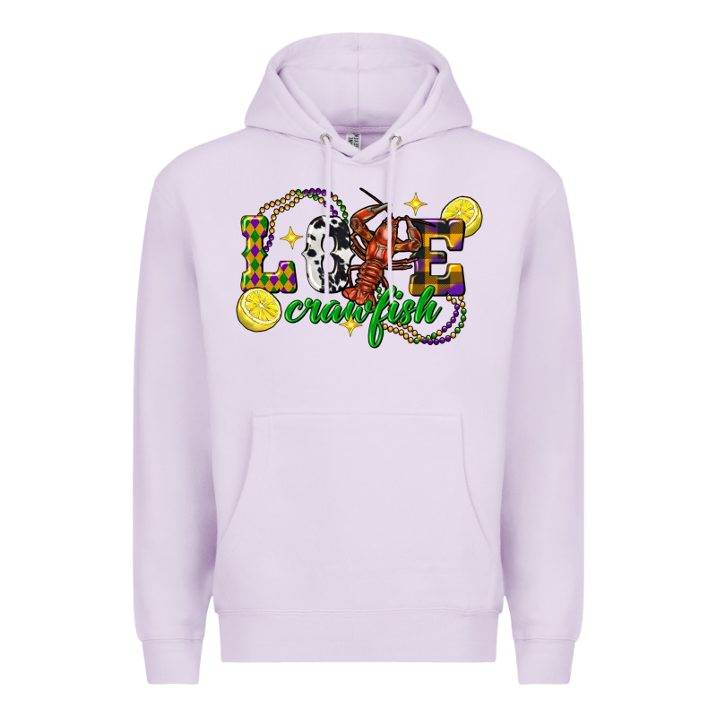 Mardi Gras Love Crawfish Premium Hoodie by FaDigitalArtStudio | Teevron