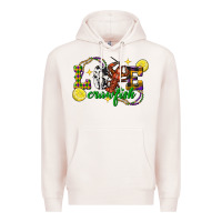 Pale Pink mardi gras love crawfish Premium Hoodie - FaDigitalArtStudio