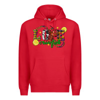 Red mardi gras love crawfish Premium Hoodie - FaDigitalArtStudio