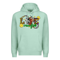 Seafoam mardi gras love crawfish Premium Hoodie - FaDigitalArtStudio