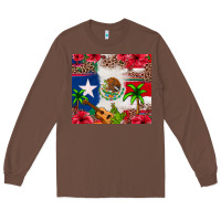 Chestnut Mexican and Puerto Rico flag Long Sleeve Tee - texasbilliewilder