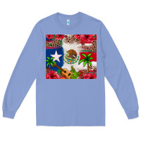 Colony Blue Mexican and Puerto Rico flag Long Sleeve Tee - texasbilliewilder