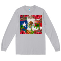 Moon Dust Mexican and Puerto Rico flag Long Sleeve Tee - texasbilliewilder