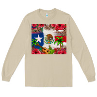 Mushroom Mexican and Puerto Rico flag Long Sleeve Tee - texasbilliewilder