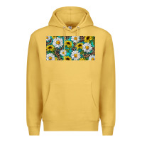 Antique Gold Sunflower And Daisy With Leopard Premium Hoodie - RanaPortraitStore