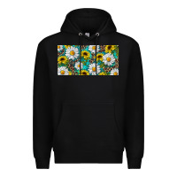 Black Sunflower And Daisy With Leopard Premium Hoodie - RanaPortraitStore