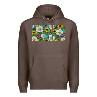 Coffee Sunflower And Daisy With Leopard Premium Hoodie - RanaPortraitStore
