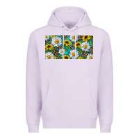 Lilac Sunflower And Daisy With Leopard Premium Hoodie - RanaPortraitStore