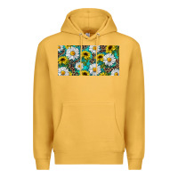 Mustard Sunflower And Daisy With Leopard Premium Hoodie - RanaPortraitStore