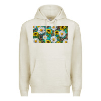 Oatmeal Heather Sunflower And Daisy With Leopard Premium Hoodie - RanaPortraitStore