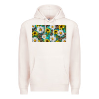 Pale Pink Sunflower And Daisy With Leopard Premium Hoodie - RanaPortraitStore