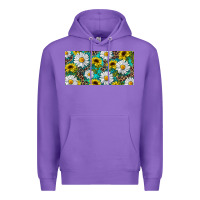 Purple Sunflower And Daisy With Leopard Premium Hoodie - RanaPortraitStore